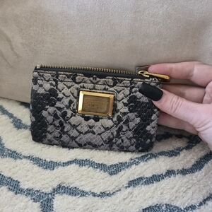 Marc Jacobs Black and Gray Snakeskin Coin Purse